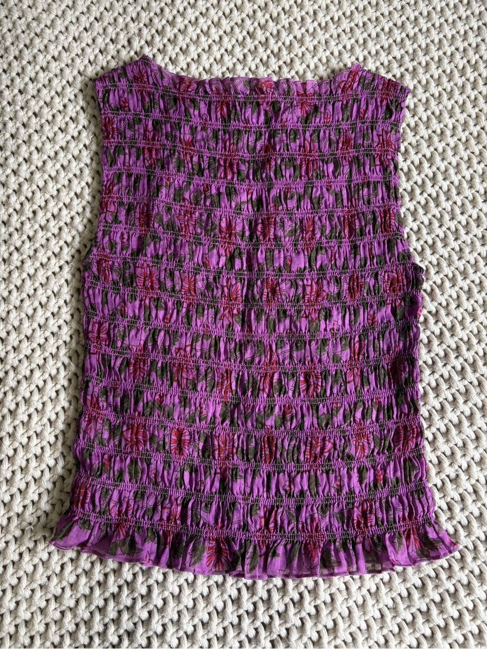 J. Crew Smocked Shell Tank - Picture 3 of 5